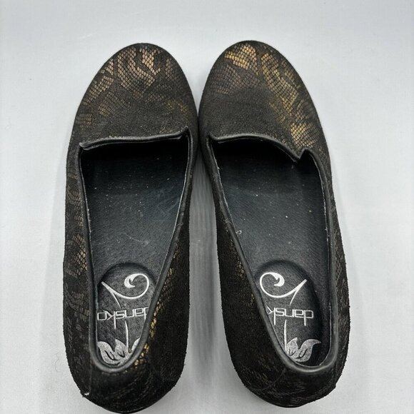 Dansko Olivia Womens Shoes Bronze Black Snake Print Sz 37 Leather Comfort‎ - Picture 4 of 9
